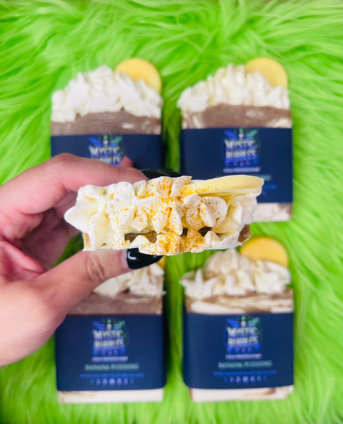 BANANA PUDDING- FROSTED SOAP- Shipping on December 1st