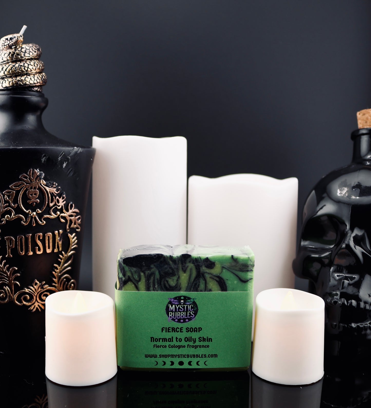 Fierce Soap handcrafted men's soap inspired by Fierce Cologne, featuring activated charcoal and a fresh masculine fragrance for normal to oily skin.