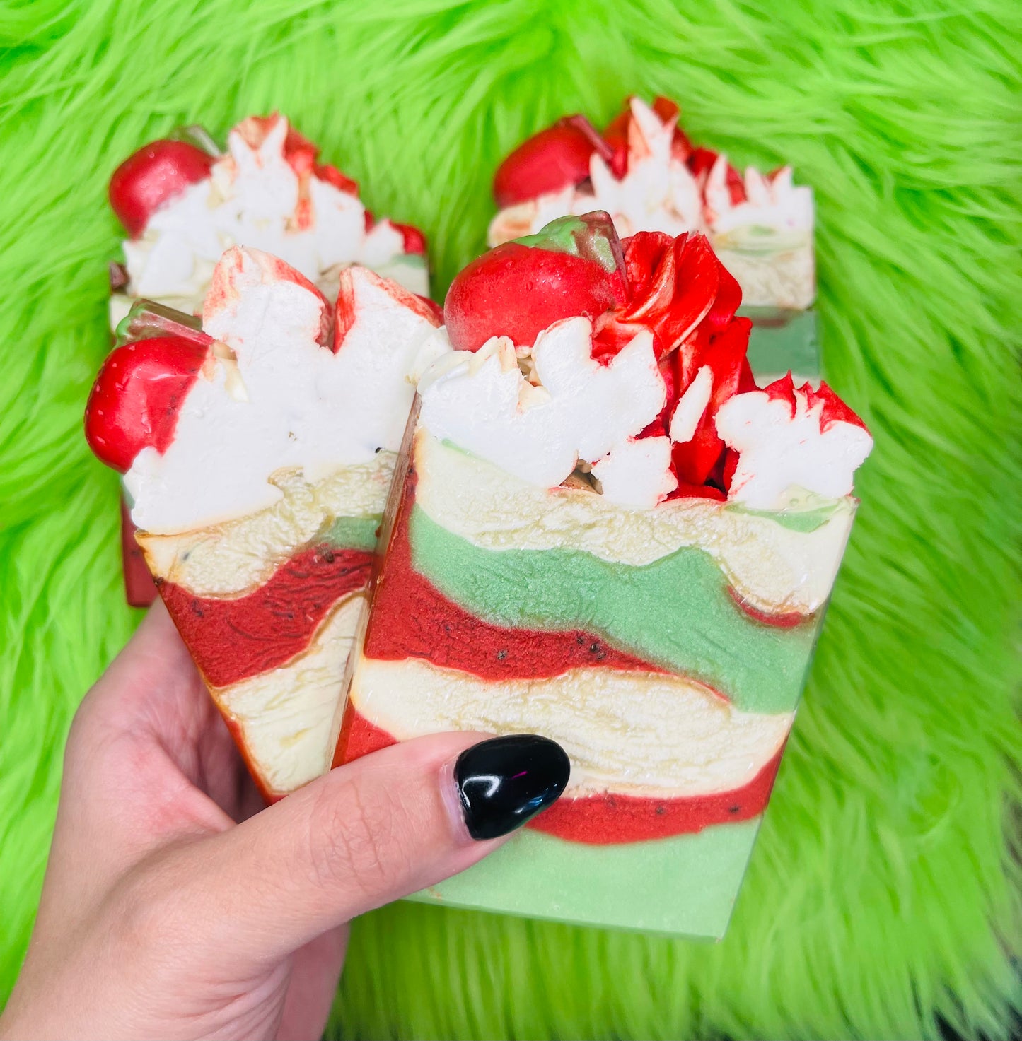 STRAWBERRY SHORTCAKE- FROSTED SOAP- Shipping on December 1st