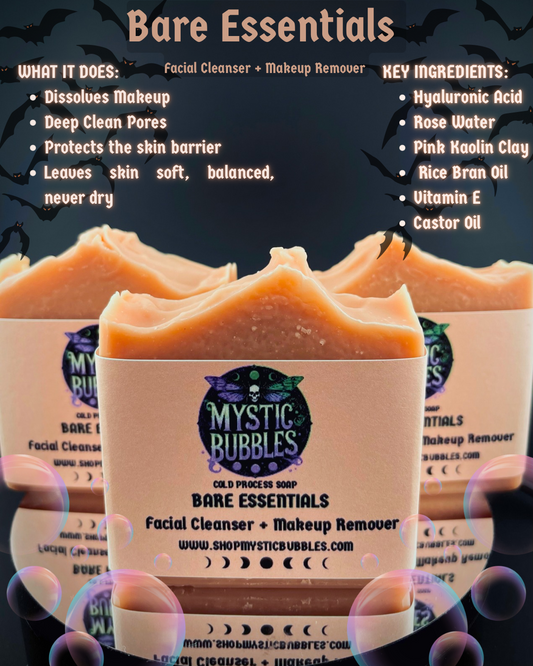 BARE ESSENTIALS  Facial Cleanser + Makeup Remover with Hyaluronic Acid